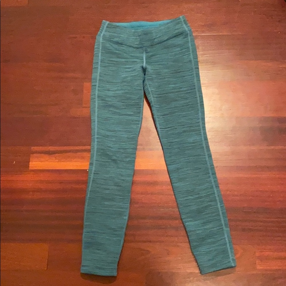Athleta Girl blue thermal insulated leggings